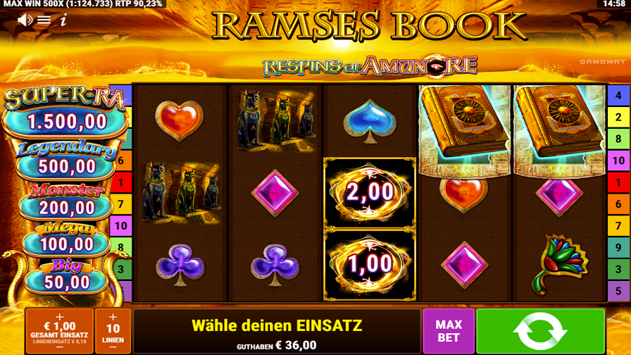 Ramses Book Respins Of Amun Re Slot - -