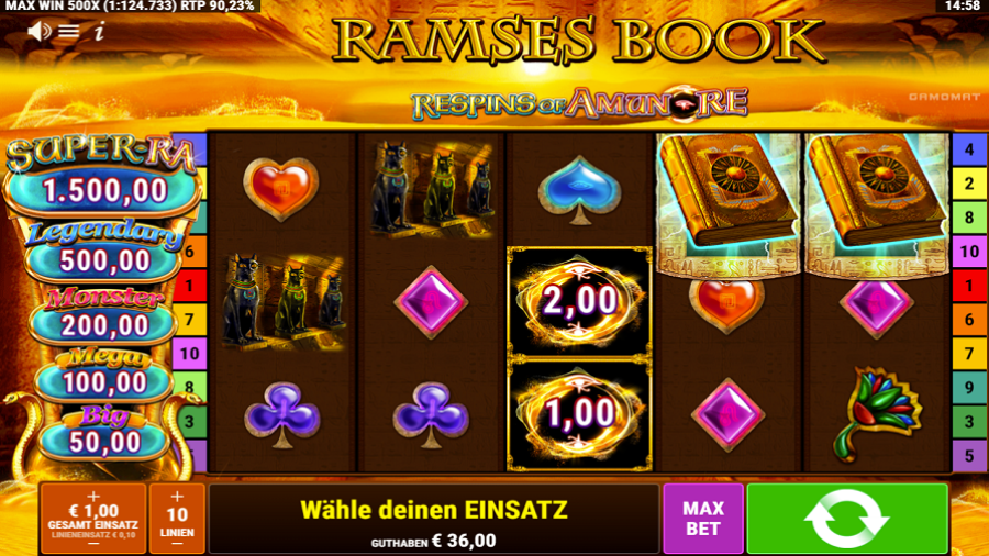 Ramses Book Respins Of Amun Re Slot - -
