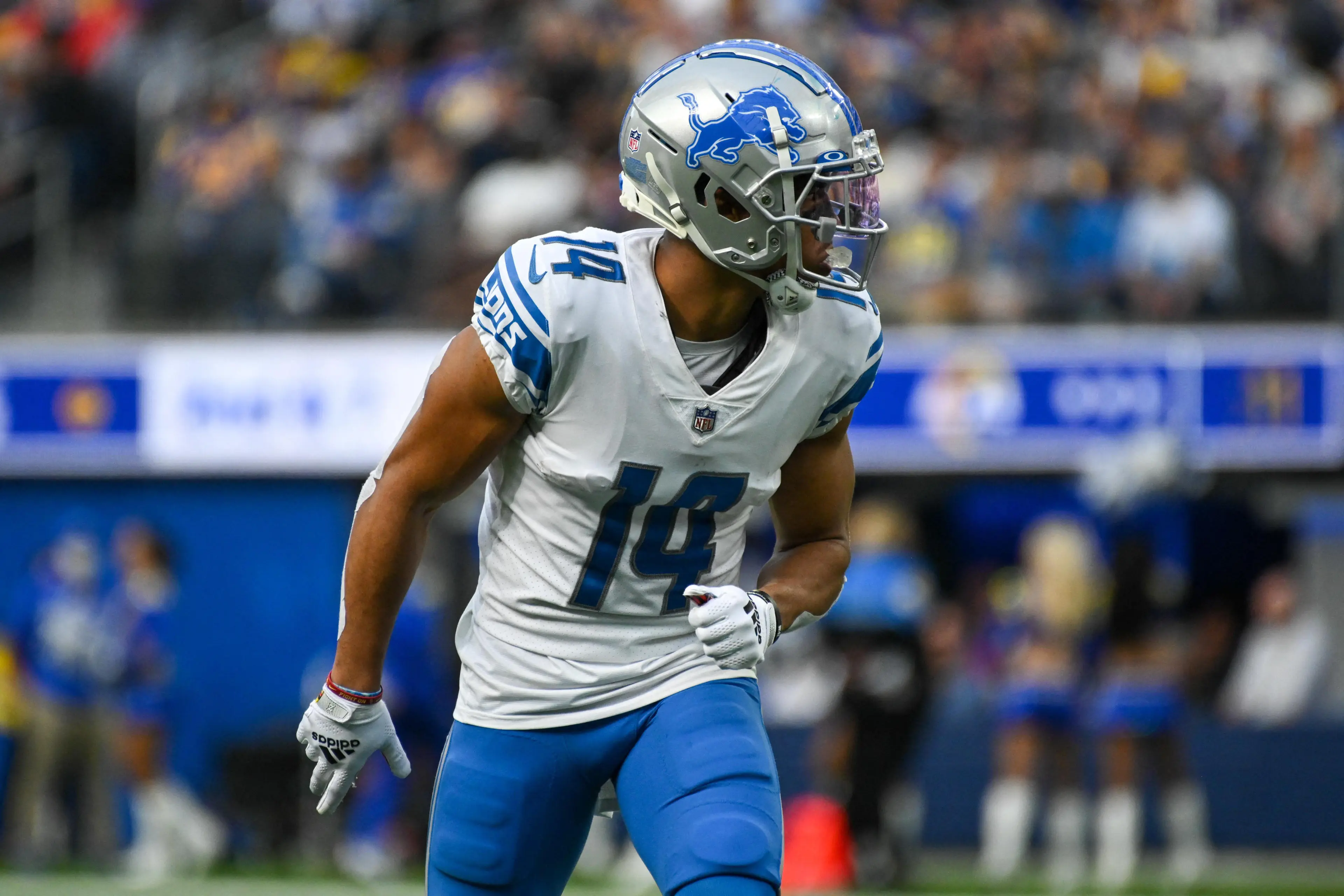 Amon-Ra St. Brown, Wide Receiver der Detroit Lions, vor dem NFL Munich Game 2026 in München